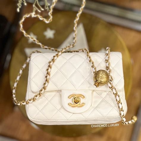 chanel gold ball bag|chanel mini flap bag outfit.